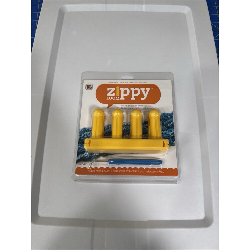 New Authentic ZIPPY LOOM Knitting Board KB (Make a Scarf in Minutes) Easy Instr.